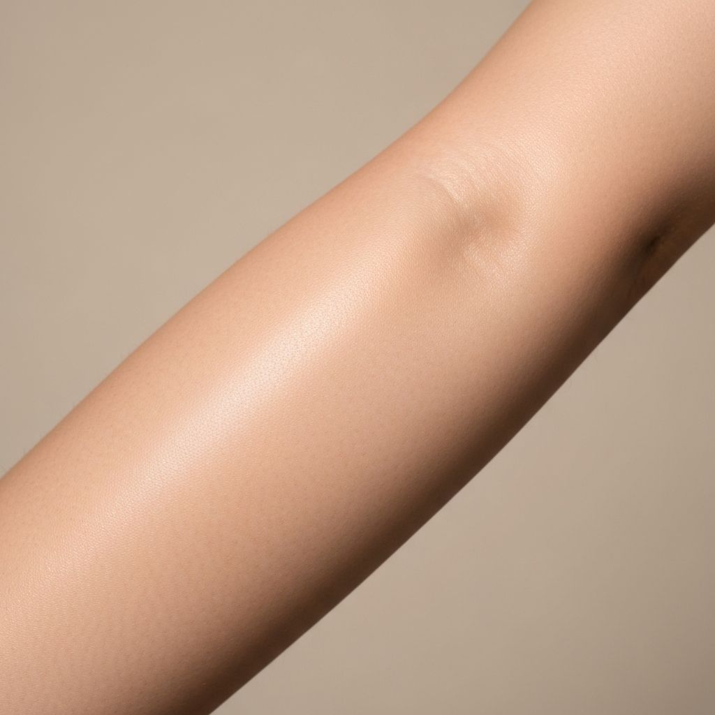 Smooth skin results after laser hair removal treatment